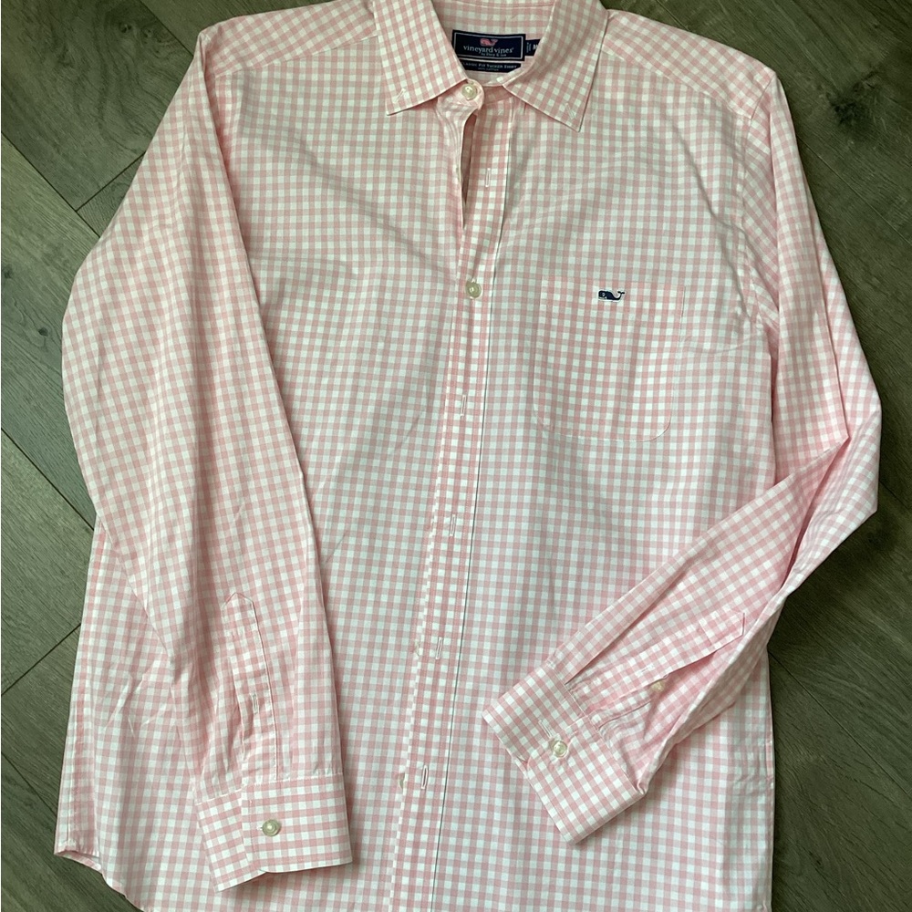 Vineyard Vines Pink Gingham Shirt